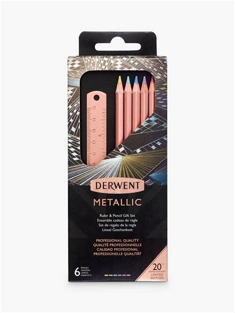 Derwent Limited Edition Metallic Colouring Pencil Set At John Lewis