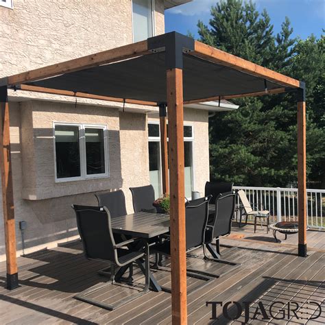 All that is required for installation of shade structures is for you to measure the dimensions of. Pergola Kit with SHADE SAIL for 4x4 Wood Posts in 2020 ...