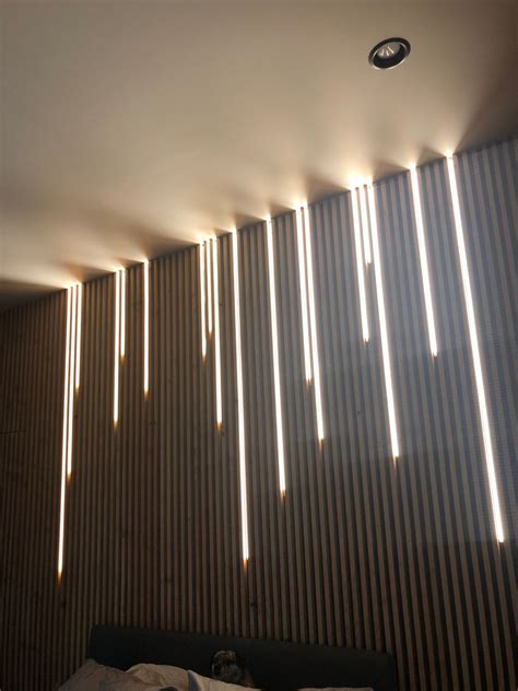 Slat Wall With Lighting Wood Slat Wall Slat Wall Wood Slat Ceiling