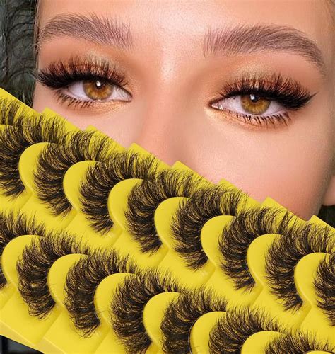 Russian Strip Lashes D Curl Fluffy Wispy False Eyelashes Natural Look Faux Mink