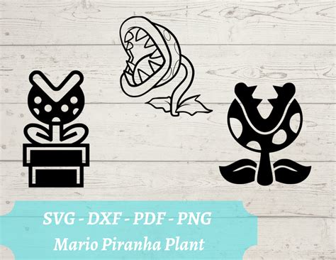 buy mario piranha plant svg file video game piranha flower from online in india etsy