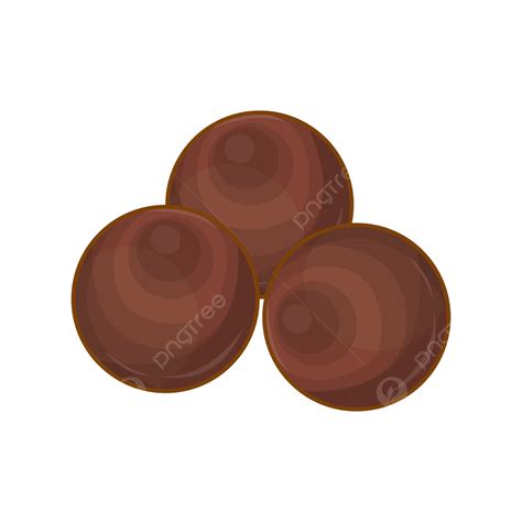 Gambar Ilustrasi Bola Coklat Png Cokelat Vektor Cokelat Ilustrasi