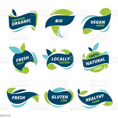 Healthy Food Labels Stock Illustration Download Image Now Istock