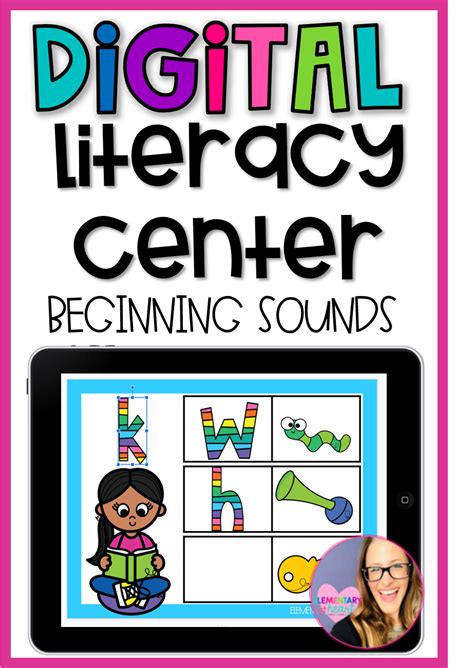 Digital Literacy Center - Beginning Sounds | Digital literacy, Literacy centers, Distance learning