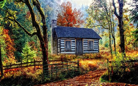 Fall Cottage Wallpapers Wallpaper Cave