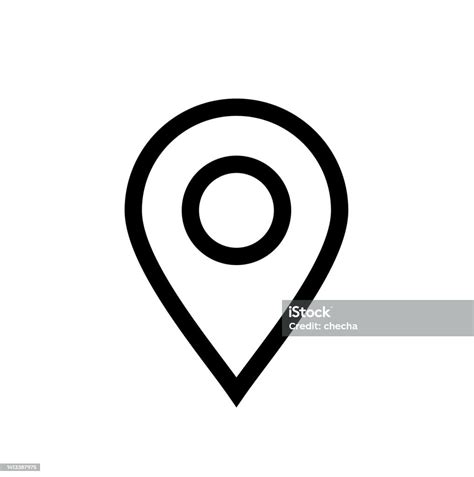 Geolocation Map Marker Label Map Pointer Icon Stock Illustration