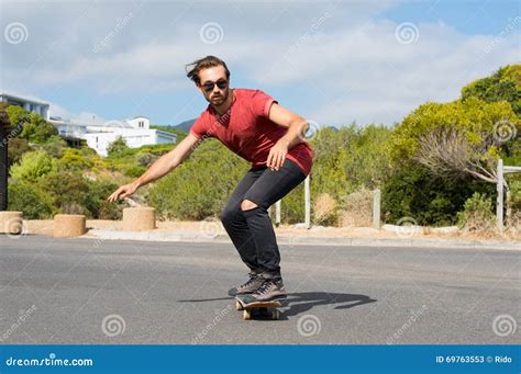 Guy On Skateboard Stock Image Image Of Young Cool City 69763553