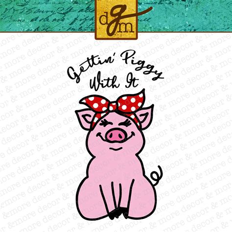 Cute Pig In A Red Bandana Svg File Pig In Bandana Svg Farm Etsy