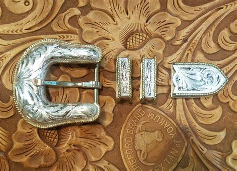 Belt Buckles Collectibles Buckle Set 3 Piece 1 12 Sterling Silver