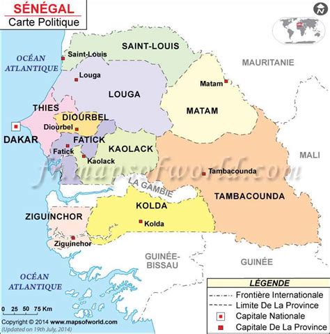 Carte Du Sénégal ≡ Voyage Carte Plan