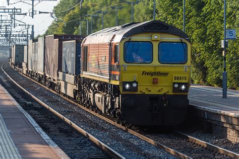 20112 Freightliner Class 66 Locomotive Heading A Southbound Intermodal
