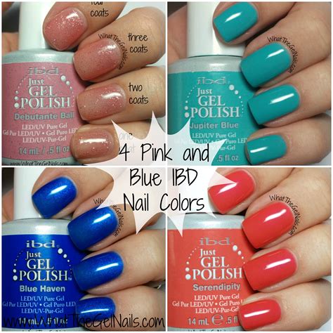 4 Pink And Blue Ibd Nails Colors