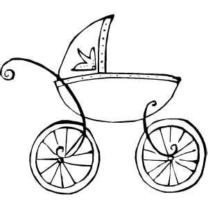 In order to print a coloring page, move the cursor over it and click on the printer icon. Baby Carriage Coloring Sheet