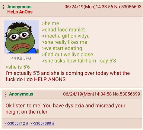 Anon Is Short Rgreentext Greentext Stories Know Your Meme