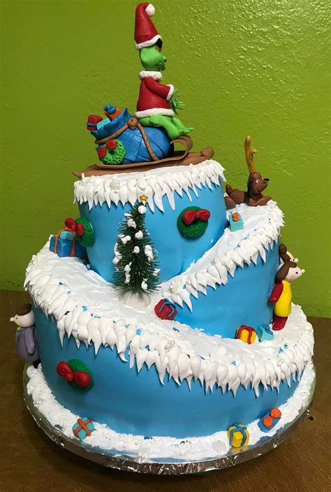 Grinch Cakedecorating Grinch Cake Christmas Cake Cake Decorating
