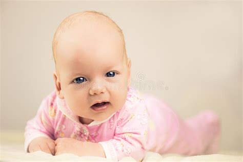 Cute Dreamly Little Baby Girl Stock Photo Image Of Gorgeous Look
