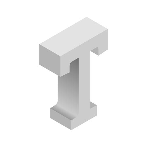 Letter T 3d Isometric Logo Icon Png With Transparent Background