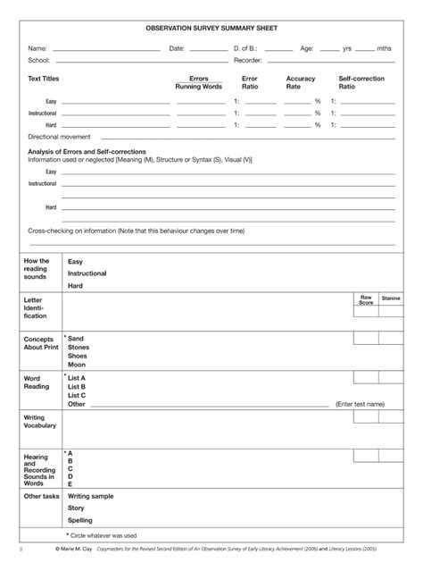 Observation Survey Pdf 2020 Fill And Sign Printable Template Online