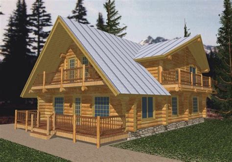 4 Bedroom 3 Bath Log Cabin House Plan Alp 04ys Chatham Design Group