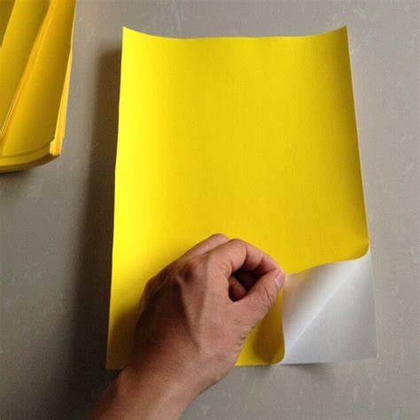 10 Sheet A4 Waterproof Matte Yellow Pp Synthetic Self Adhesive Label