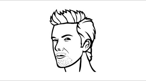How To Draw David Beckham Face Pencil Drawing Step By Step Youtube