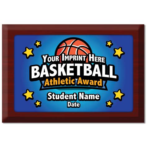 Custom Basketball Athletic Award Plaque