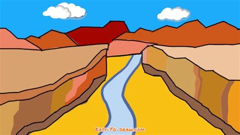 How To Draw Grand Canyon Easy Step By Step Tutorials Youtube