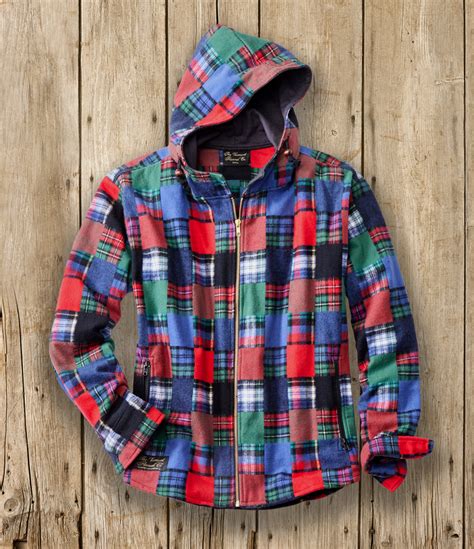 Hooded Flannel Zip Jacket Handcrafted Usa Vermont Flannel