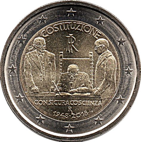 2 Euros Constitution Italienne Italie Numista