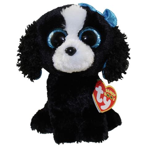 Ty Beanie Boos Tracey The Black And White Dog Glitter Eyes Regular