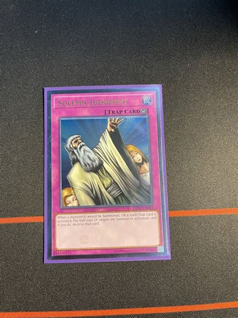 Yugioh Solemn Judgment Ultimate Rare Op Nm