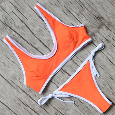 Bikini Set 2018 Sexy Push Up Swimwear Women Solid Brazilian Bikini Low Waist Swimsuit Female