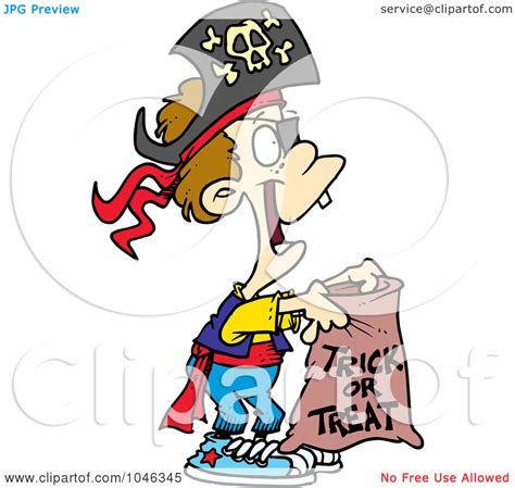 Royalty Free Rf Clip Art Illustration Of A Cartoon Trick Or Treating