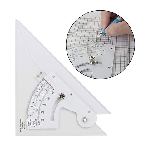 Moon Clear Drafting Triangle Ruler Metric Adjustable Architectural