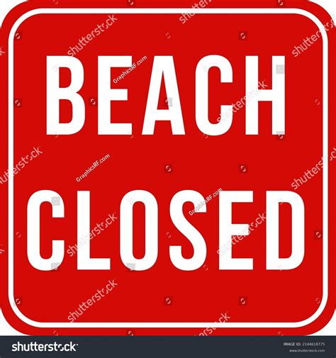 Beach Closed Signboard Design Illustration Stock Vector Royalty Free Shutterstock