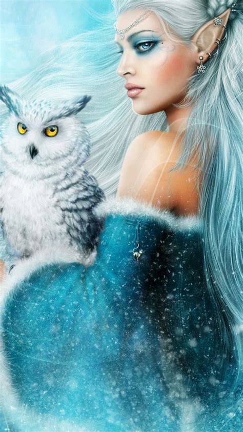 Snow Elf And Her 🦉 Real Or Not Creative Art Snow Elf Art