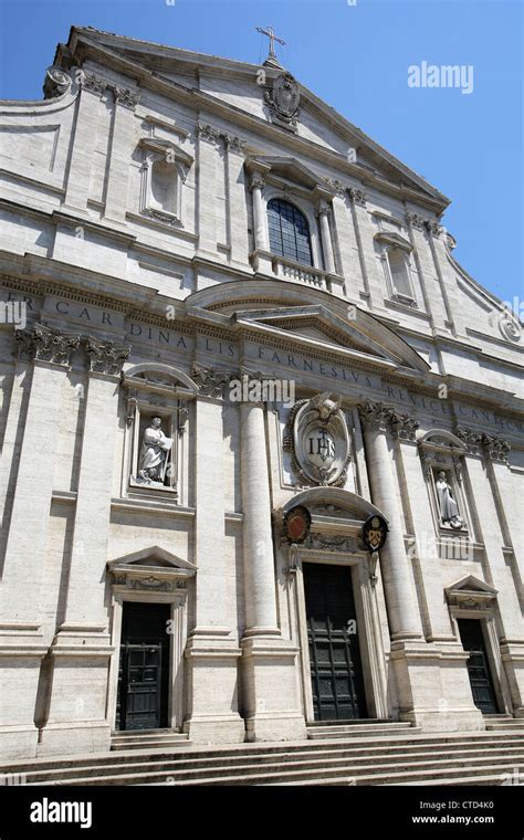 City Of Rome Italy The Principle Jesuit Church ‘the Church Of The