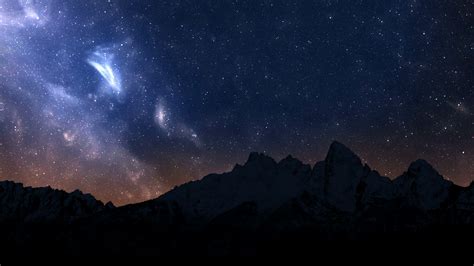 Night Sky In The Mountains Time Lapse Stock Video Footage Storyblocks