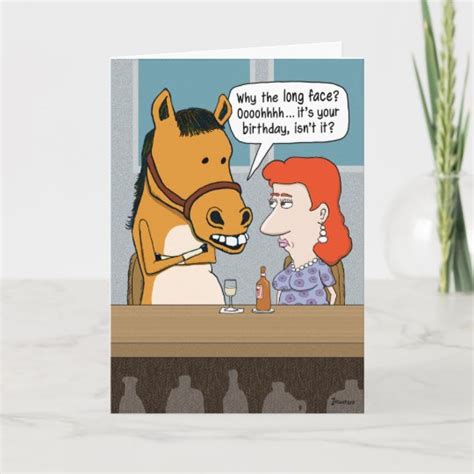 Here are some funky horse printable birthday cards for horse lovers! Funny Horse Birthday Card | Zazzle.com