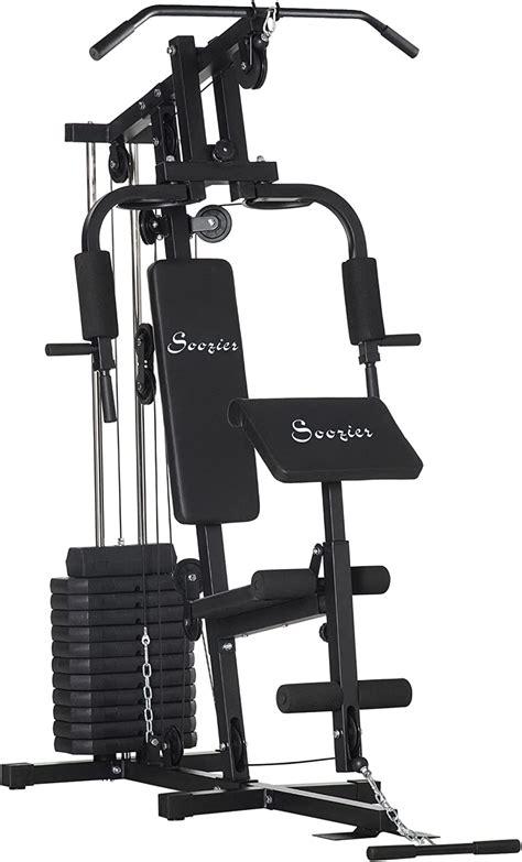 Soozier Home Gym Equipment Multifunction Workout Machine With 145lbs