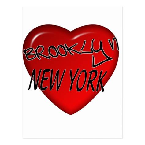 Brooklyn New York Heart Logo Postcard Zazzle