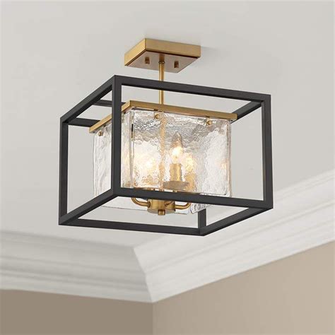 15 dia flush mount ceiling light fixtures frosted shade painted leaf motif. Pin on House