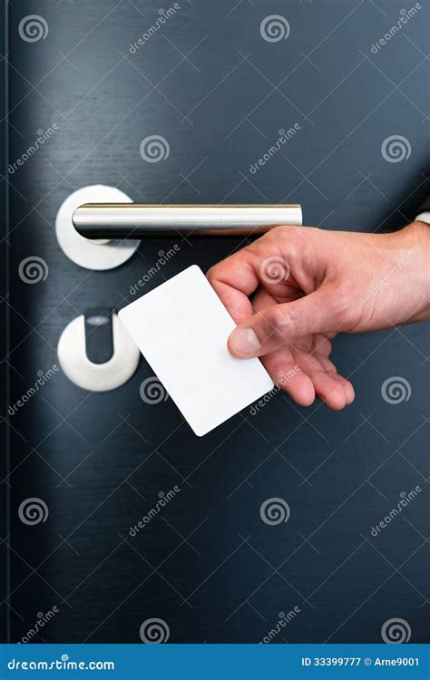 Electronic Keycard For Room Door In Modern Hotel Royalty Free Stock