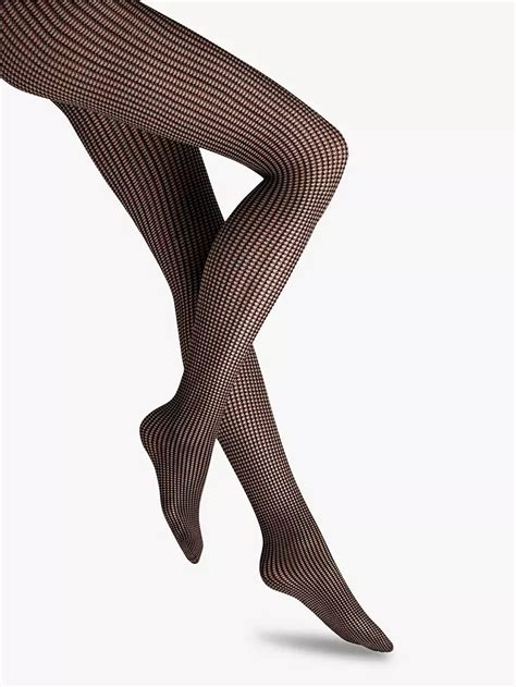 Wolford 20 Denier Mystic Amber Patterned Tights Black At John Lewis