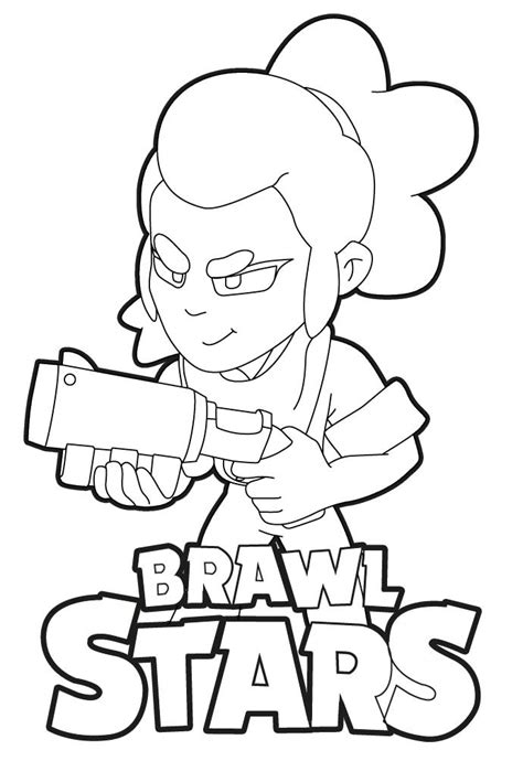 Shelly Brawl Stars Coloring Pages Coloring Cool