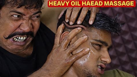 Perfect Head Massage By Asim Barber Heavy Oil Massage Loud Neck Cracking Hair Cracking