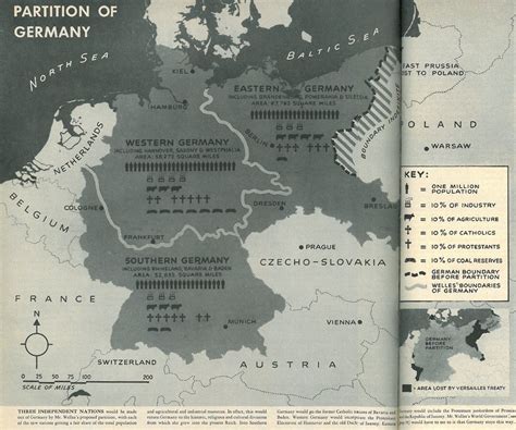Map Of A Proposed Partition Of Germany Into 3 Independent Nations