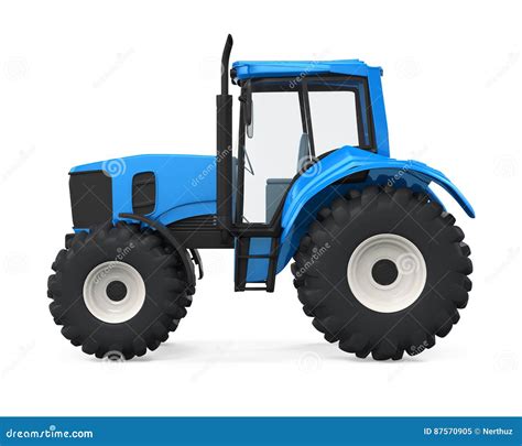 Blue Tractor Isolated Stock Image Image Of Countryside 87570905