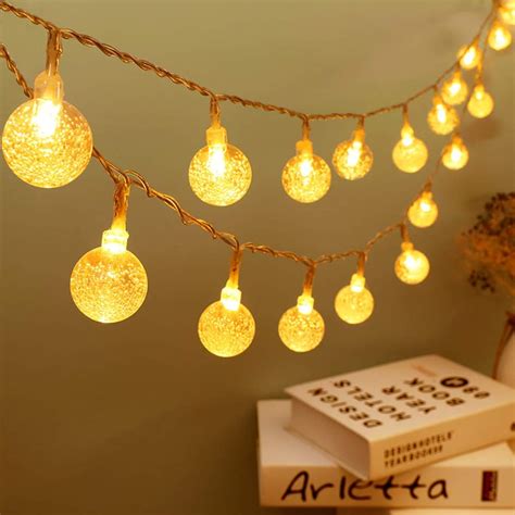 Zorela Globe Fairy Lights 6m 50 Led Globe String Lights With Remote