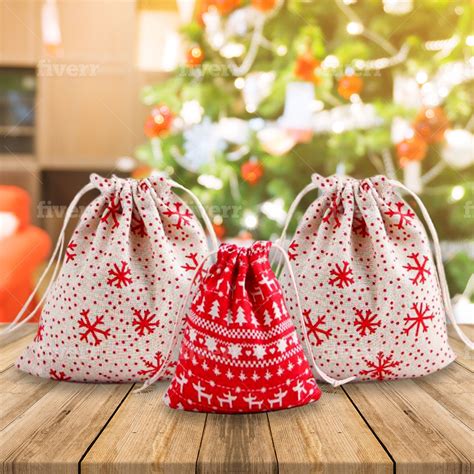 Christmas Fabric T Bags Reusable And Eco Friendly Reduce The